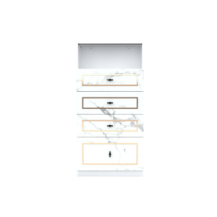 ตู้ลิ้นชัก 4 ลิ้นชัก WISDOM DESIGN FURNITURE GDW-601 60 ซม. สีขาว/ซอฟท์มาร์เบิ้ล_0